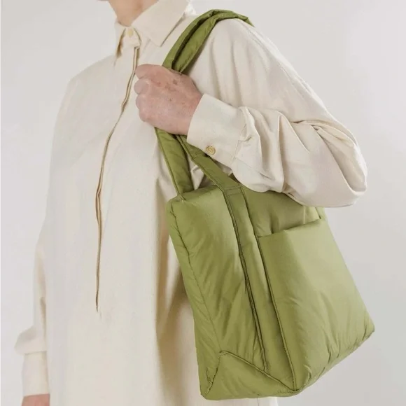 Baggu Puffy Mini Tote pistachio EUC - Picture 1 of 8